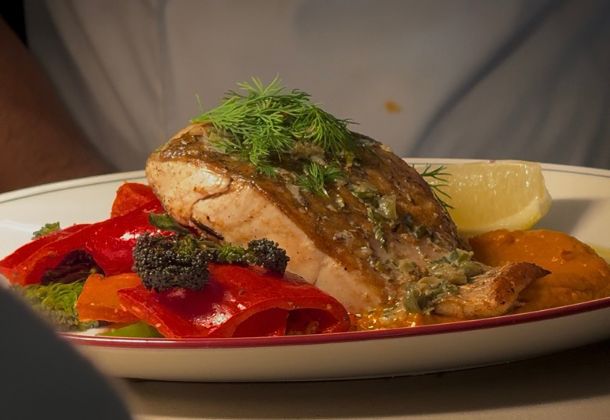 fish dished up