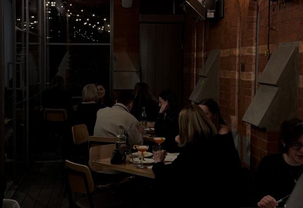 outside dinning during night